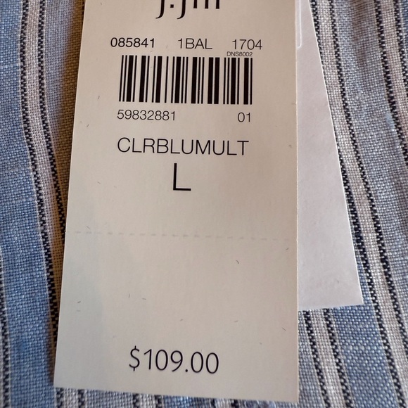 J. Jill Blue and White Striped Top - Picture 4 of 6